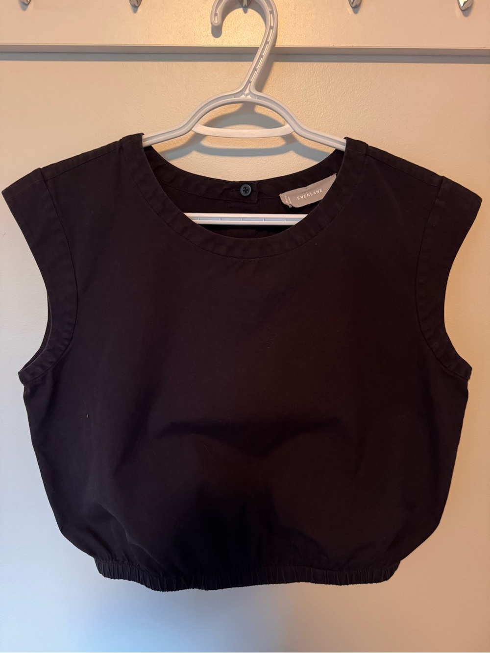 Everlane Black Cropped Boxy Top